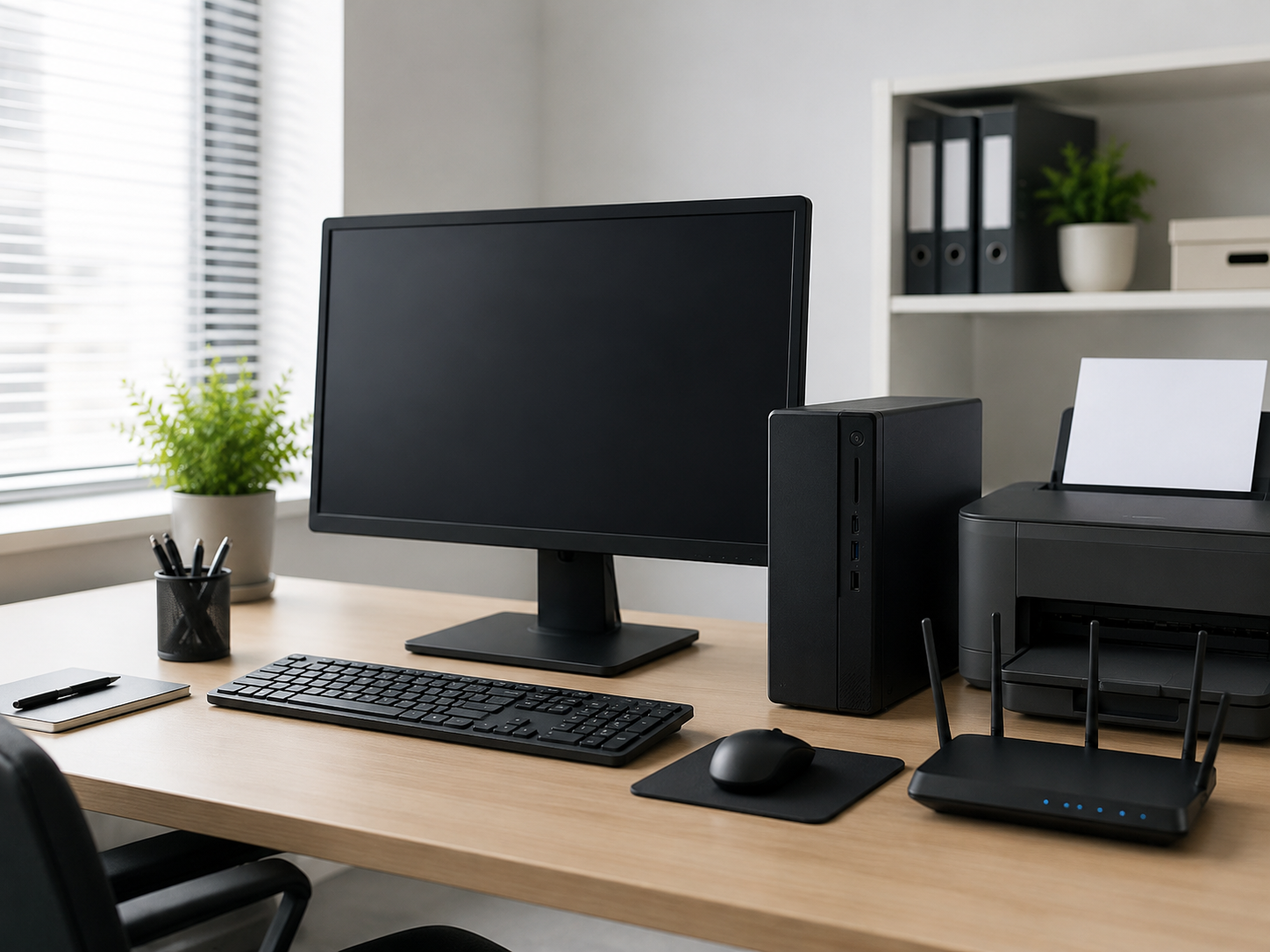 Small business office computer setup